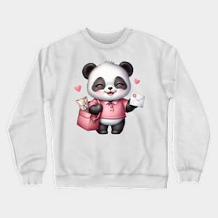 Valentine Love Panda Bear Crewneck Sweatshirt